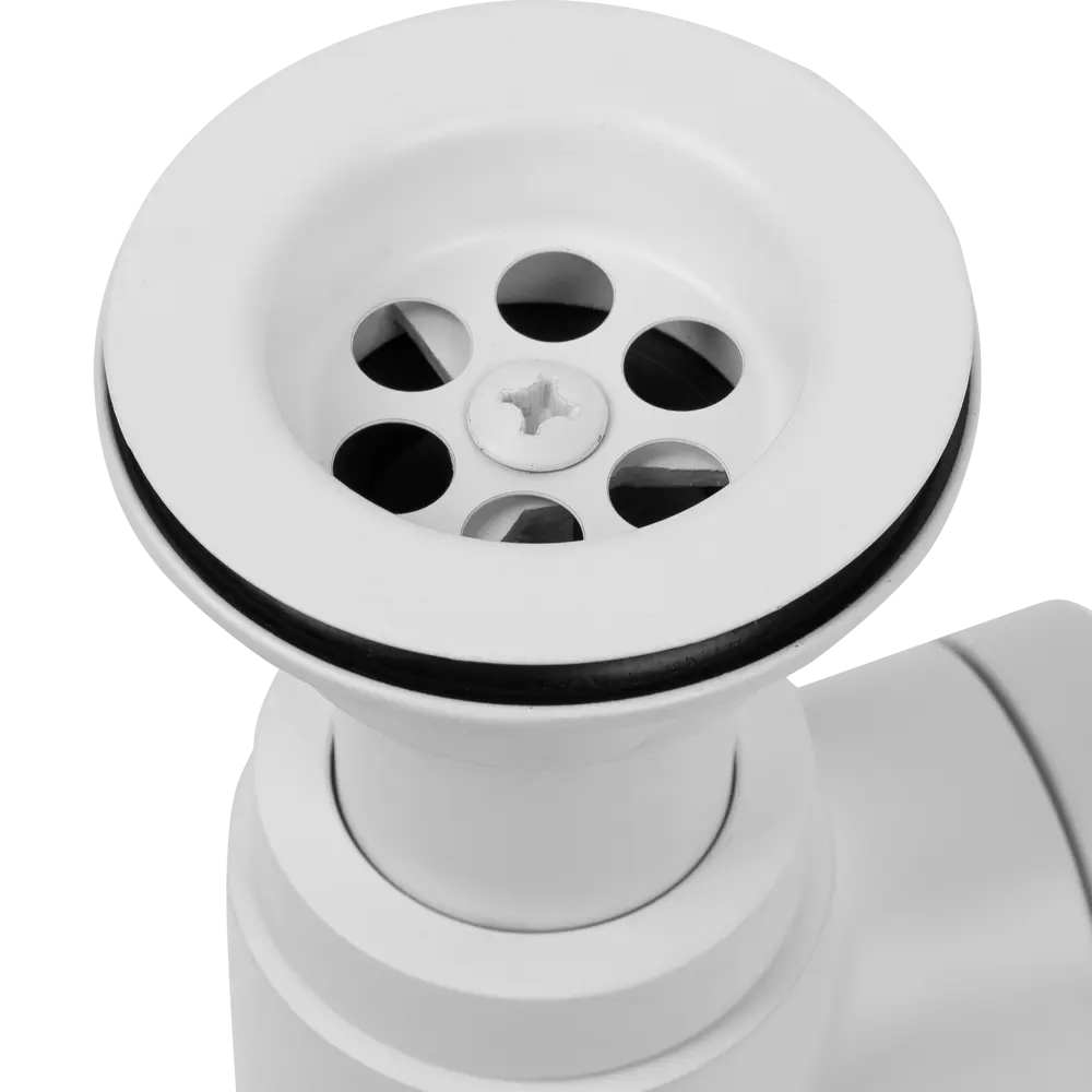 Сифон для раковины Wirquin с выпуском латунь цвет матовый белый STLM-2114123 - Вид №2