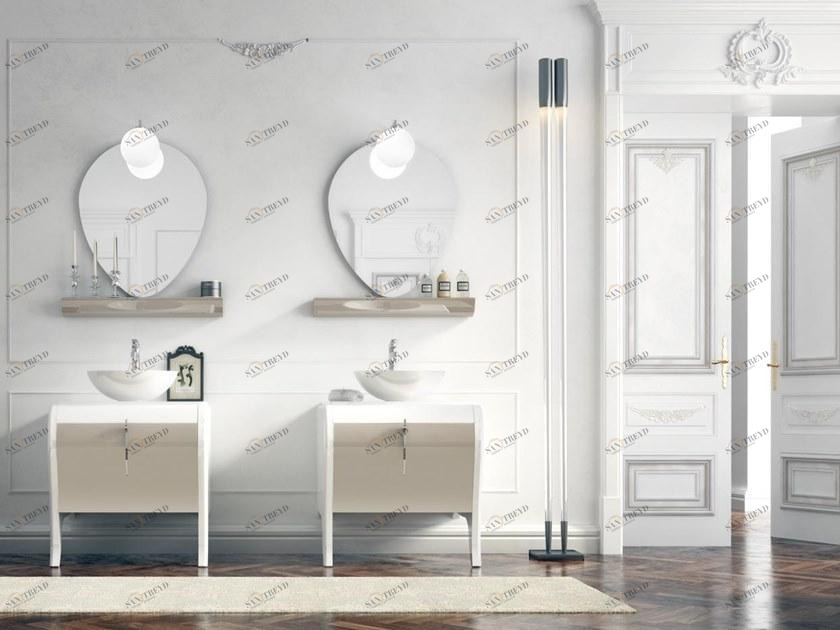 LASA IDEA Консольная мойка из лакированной древесины с ящиками Gaudì sun-id-1465593