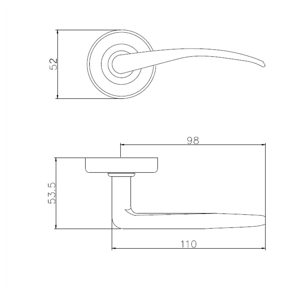 Дверные ручки EDSON E 015-S черные на розетке 85170404 STLM-0059399 - Вид №3