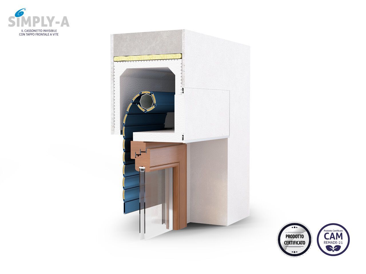 Сборный мусорный контейнер для рольставней Sei System SIMPLY A ARCH-00035830