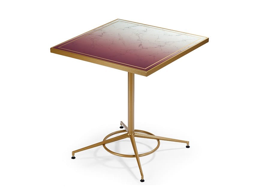 Квадратный стол из стекла и металла Mambo Unlimited Ideas PRAGA ARCH-00149242 - Вид №6