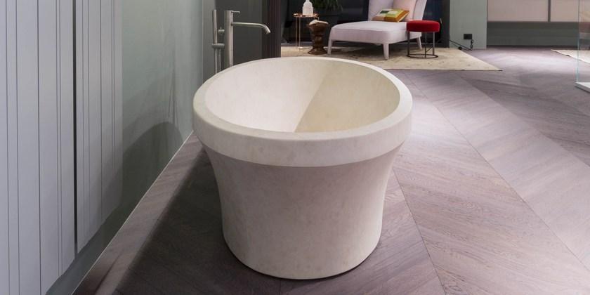 Antonio Lupi Design Отдельностоящая овальная ванна из натурального камня Antoniolupi sun-id-1368197 - Вид №3