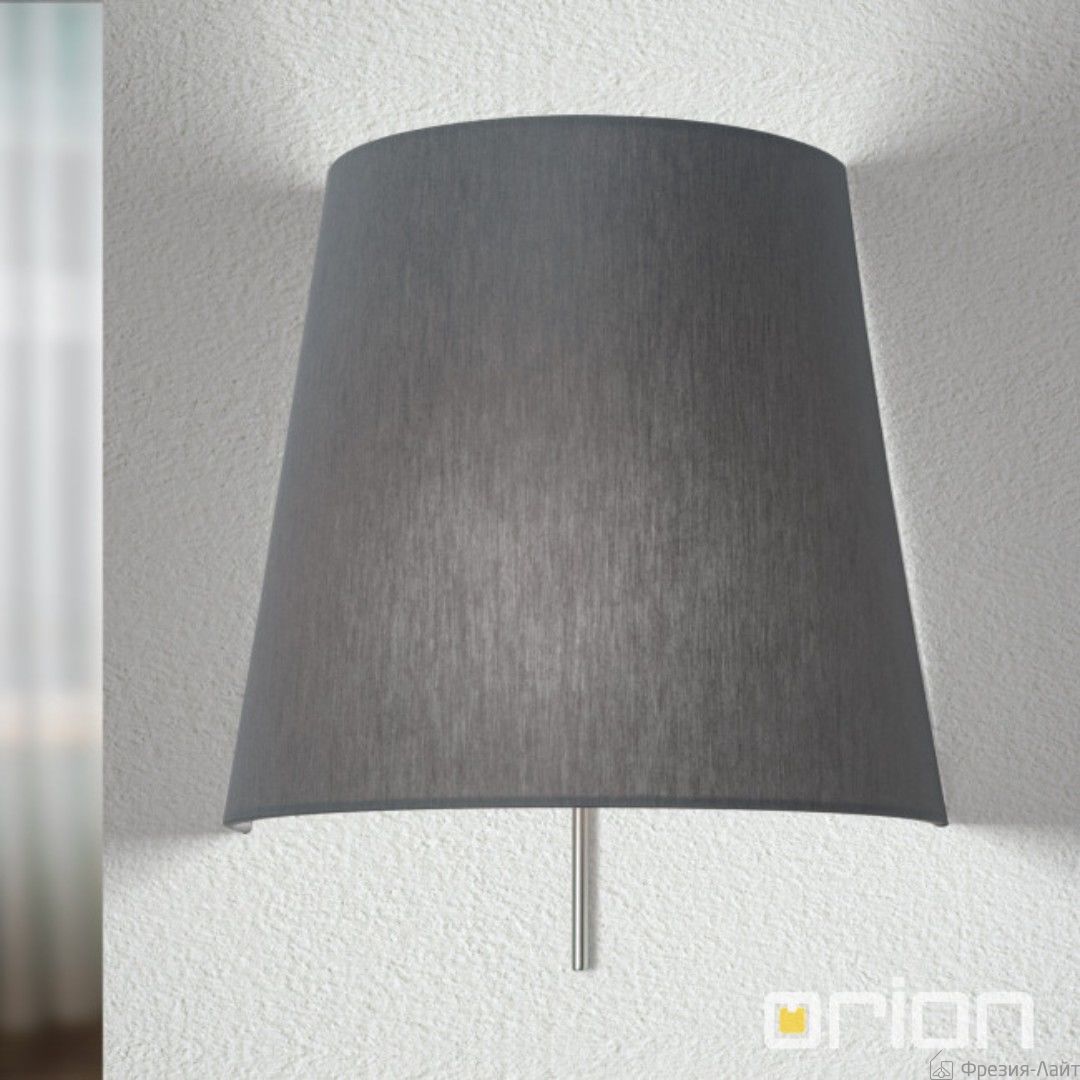 WA 2-1353 satin настенный светильник с серым абажуром Orion Shade 117818