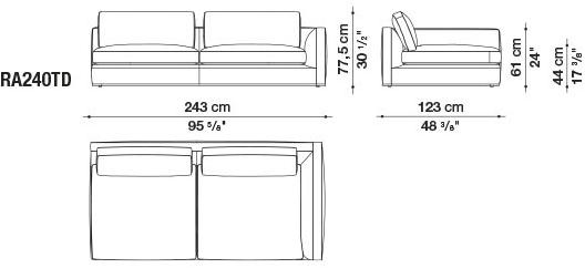 B&B Italia Модульный угловой диван из ткани Richard sun-id-1472345 - Вид №78