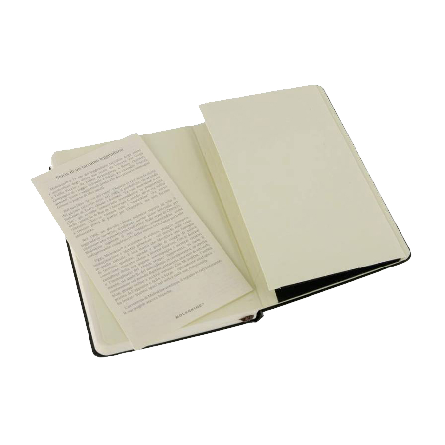 Блокнот Moleskine CLASSIC POCKET 90x140мм 192стр. нелинованный твердая обложка фиксирующая резинка ч 385066 - Вид №3