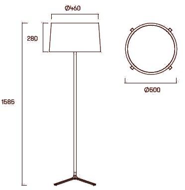 Grok Торшер из ткани Hall sun-id-1426677 - Вид №7