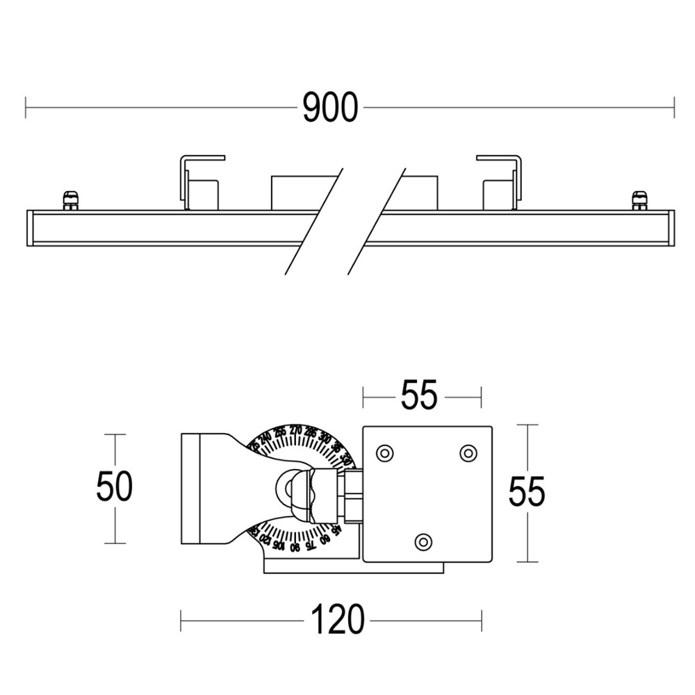 MaxiTratto Wall PB 900 Ghidini MaxiTratto Wall PB .05 Темно-Cерый (Матовый)  - Вид №1