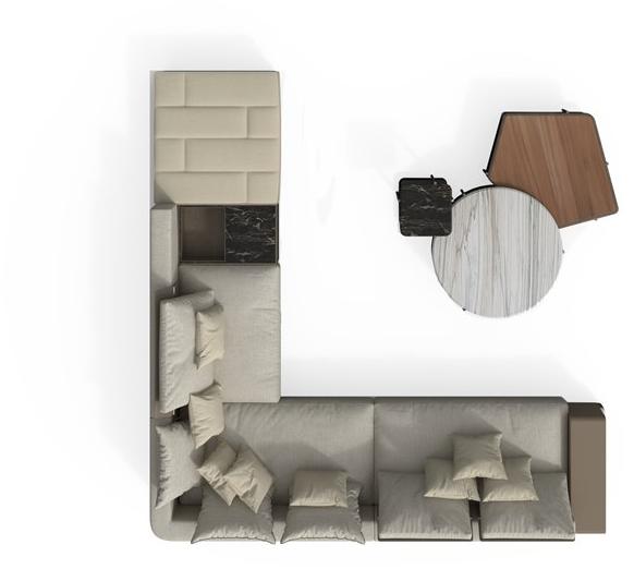 Giorgetti Модульный угловой диван из ткани с шезлонгом Skyline sun-id-1397658 - Вид №5