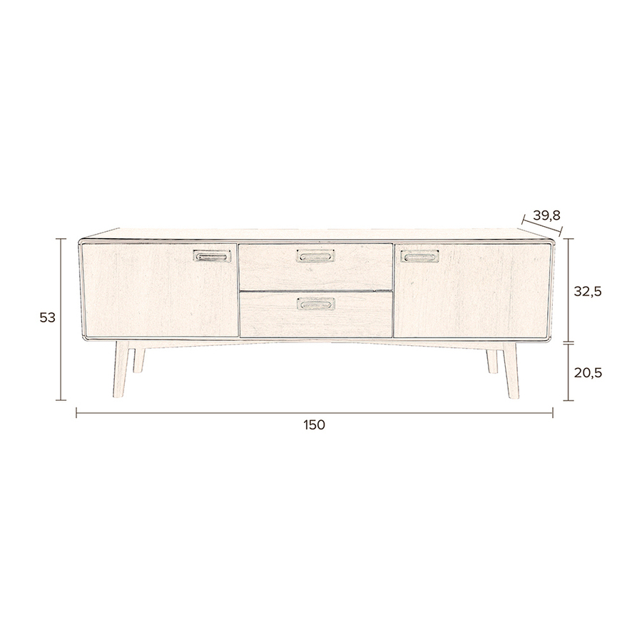 Тумба Juju низкая Dutchbone 4300003 - Вид №8