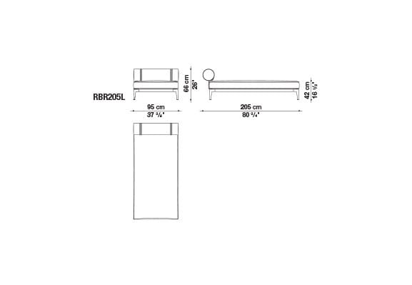 Ткань сад диван B&B Italia Outdoor смородина ARCH-00042710 - Вид №27