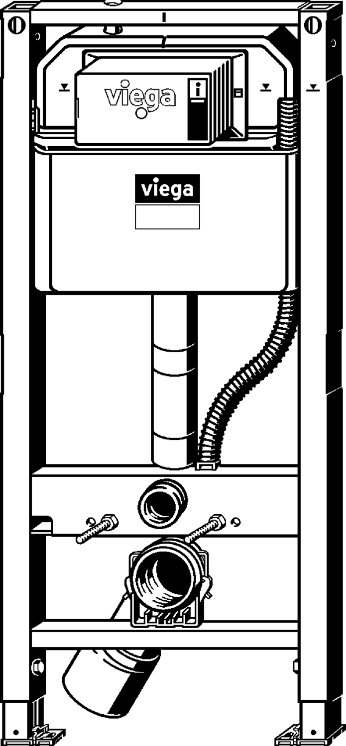 Системная техника  Prevista Dry  Элементы для унитазов VIEGA 771 980 Модель 8522 Santreyd  - Вид №1