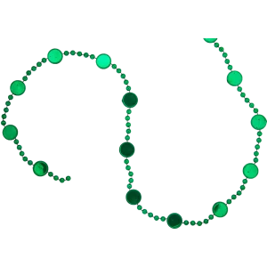 Гирлянда пластиковая 180 см цвет зелёный