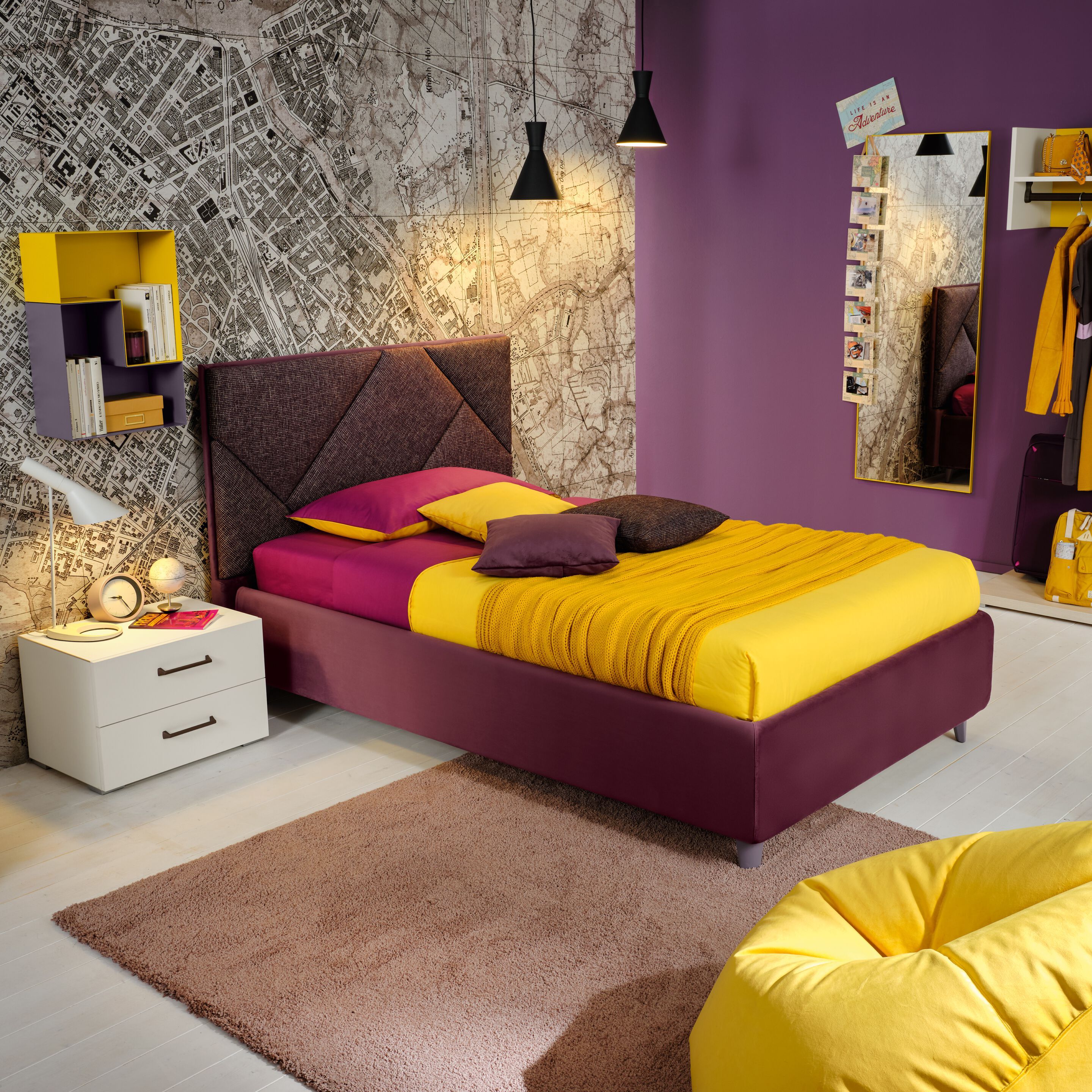 Спальня с гардеробной и мягкой кроватью Moretti Compact YC318 ARCH-00095117 - Вид №5