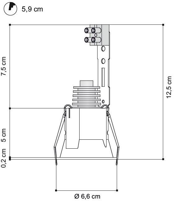 EGOLUCE Встраиваемый светодиодный точечный светильник Tappo 6327  - Вид №6