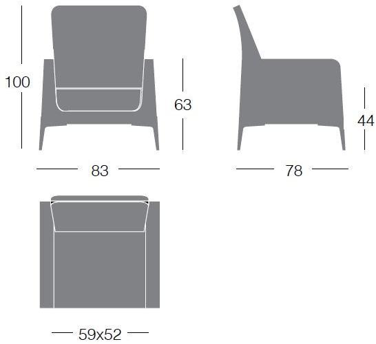 Segis Кресло из ткани с подлокотниками Alphabet I802 - Вид №7
