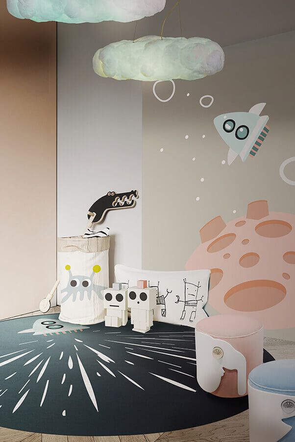 Круглый коврик «Громовая ракета» RUG'SOCIETY Kids 285_908 - Вид №3