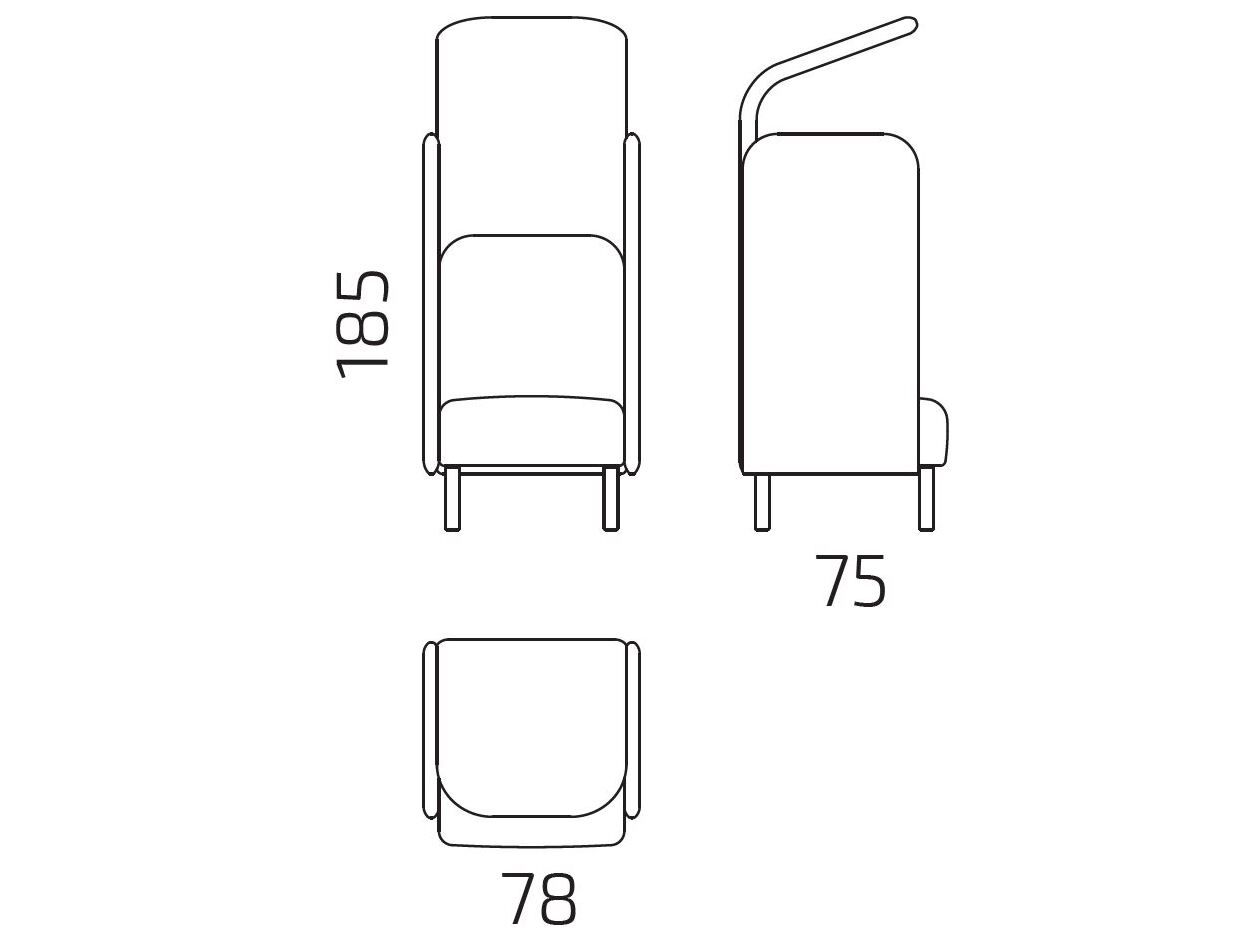 Ткань офисное кресло / остров Intuit by Softrend август ARCH-00104619 - Вид №3