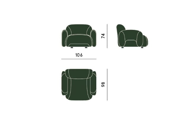 Кресло с подлокотниками Carpanese Home Rising ARCH-00131144 - Вид №5