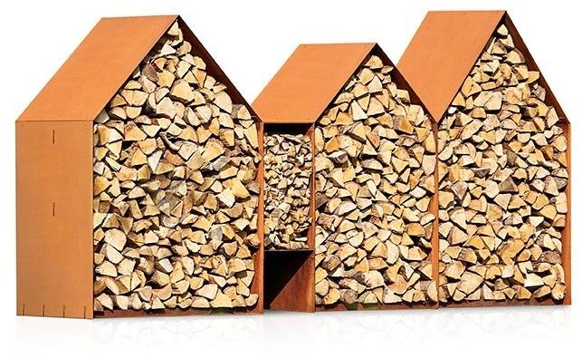 RB73 Подставка для бревен из стали Corten ™  Rb-1600  - Вид №2