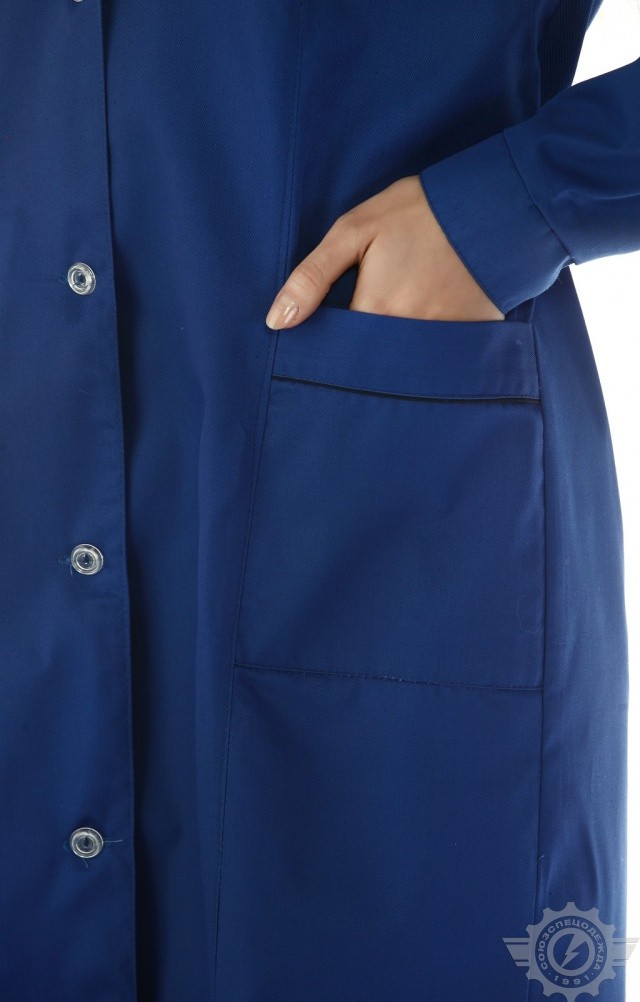 65721 Халат "Мастерица" женский василек с темно-синим  Одежда для обслуживающего персонала  размер 52-54/158-164 Спецодежда  - Вид №7
