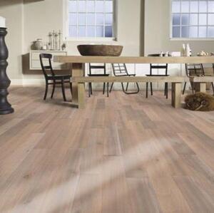 Паркетная доска Meister PS 300 Белый белёный 8245 Дуб Натур с брашью (Текстурированная) 1187х142 мм.