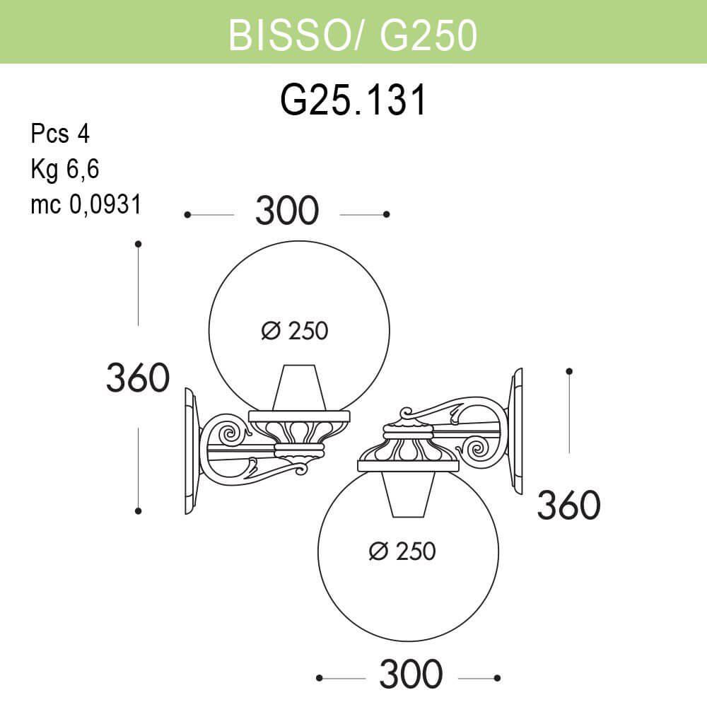 Уличный настенный светильник Fumagalli Bisso/G250 G25.131.000.WXE27 FUMAGALLI BISSO, G250 271789 Белый  - Вид №1