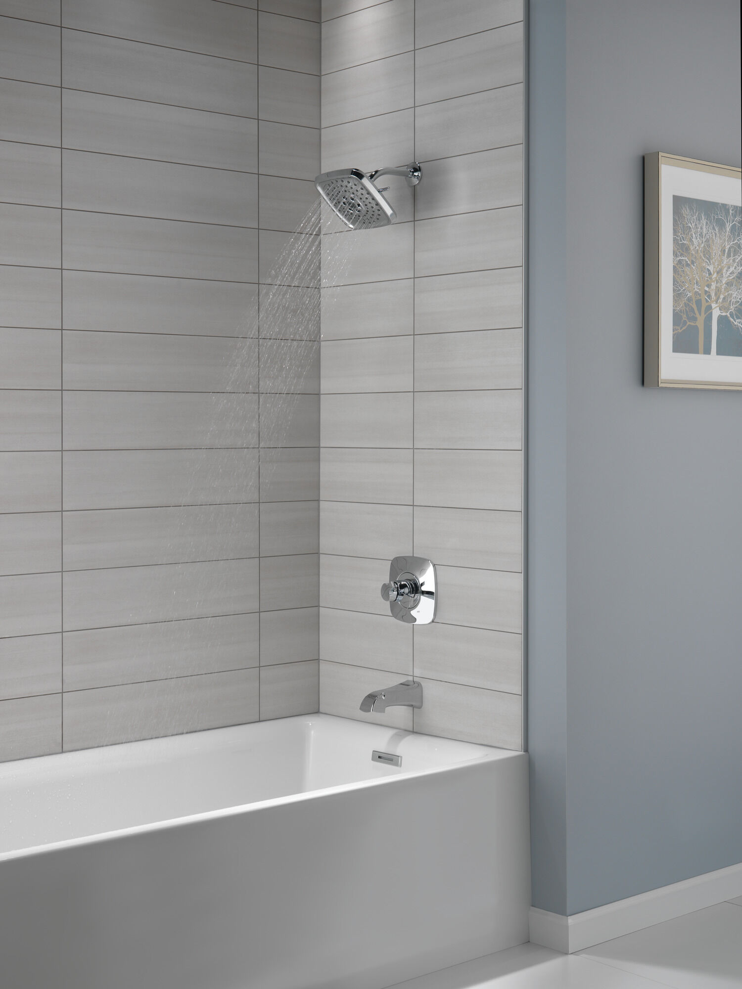 T17452-SS Monitor® 17 Series H2Okinetic® для ванны и душа Delta Faucet Tesla Нержавеющая сталь - Вид №3