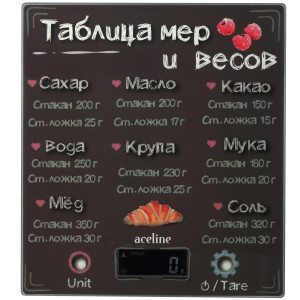 9100287 Кухонные весы Aceline GM-20B черный