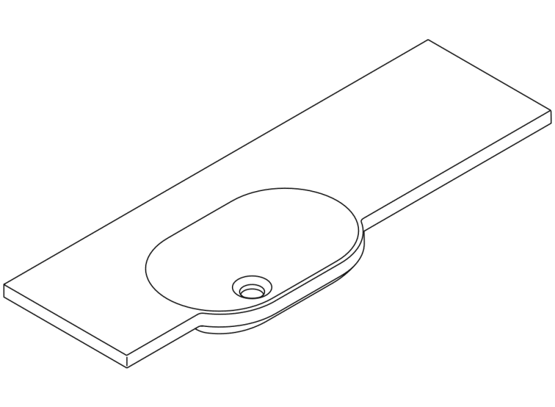950.11.220S Умывальник различной длины HEWI Waschtische  - Вид №2