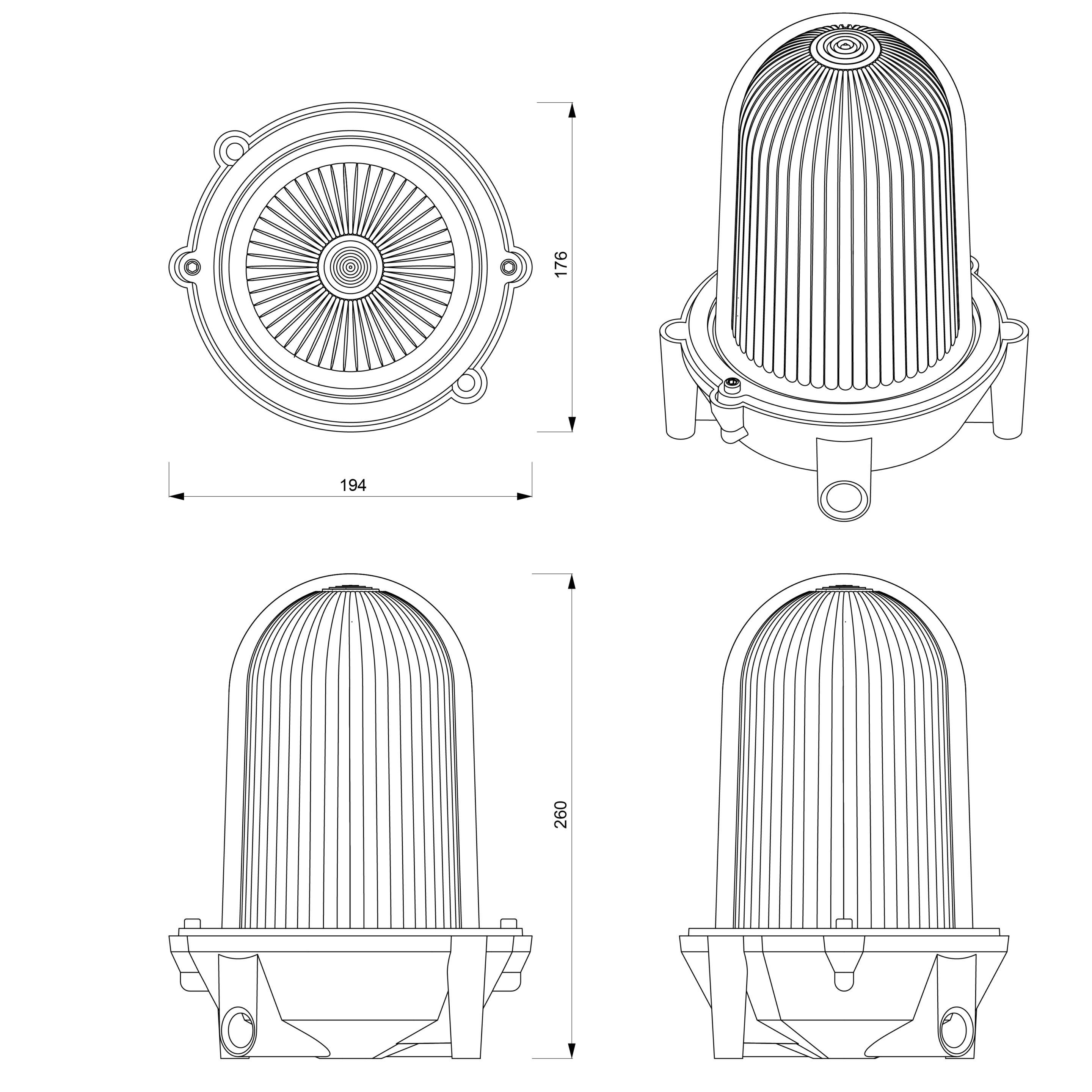 Натуральный алюминиевый потолочный светильник Genuit Silver ARCH-00006773 - Вид №10