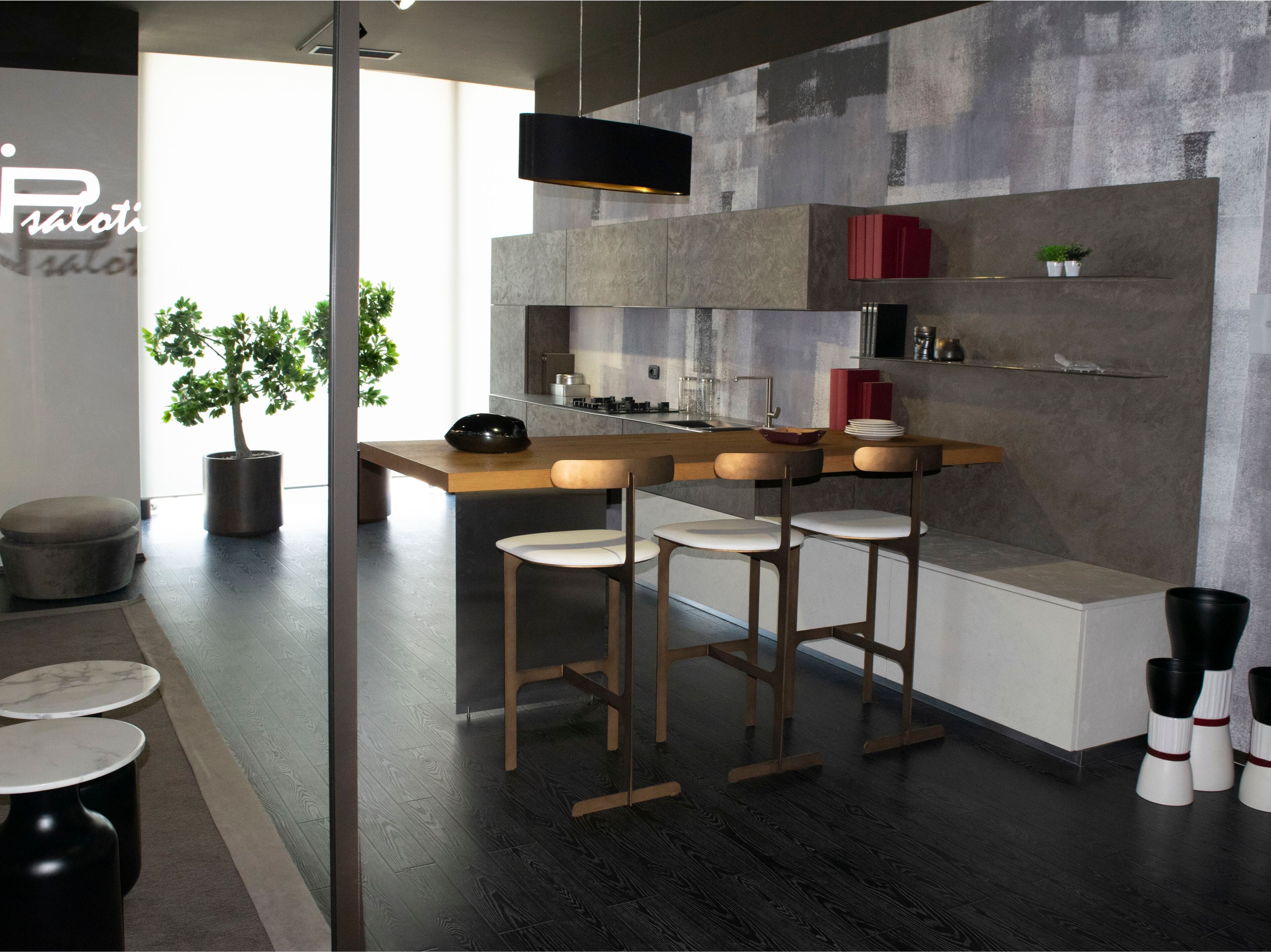 Стальной барный стул со спинкой ABLE ERIC ARCH-00015240 - Вид №1