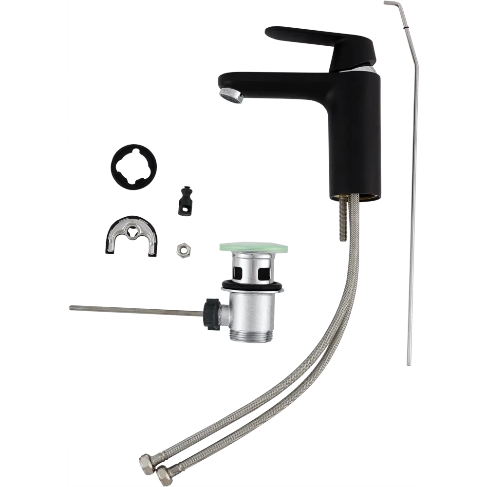 Смеситель для раковины Grohe Eurosmart Cosmo M однорычажный цвет чёрный 82199447 STLM-2000585 Eurosmart Cosmopolitan - Вид №3