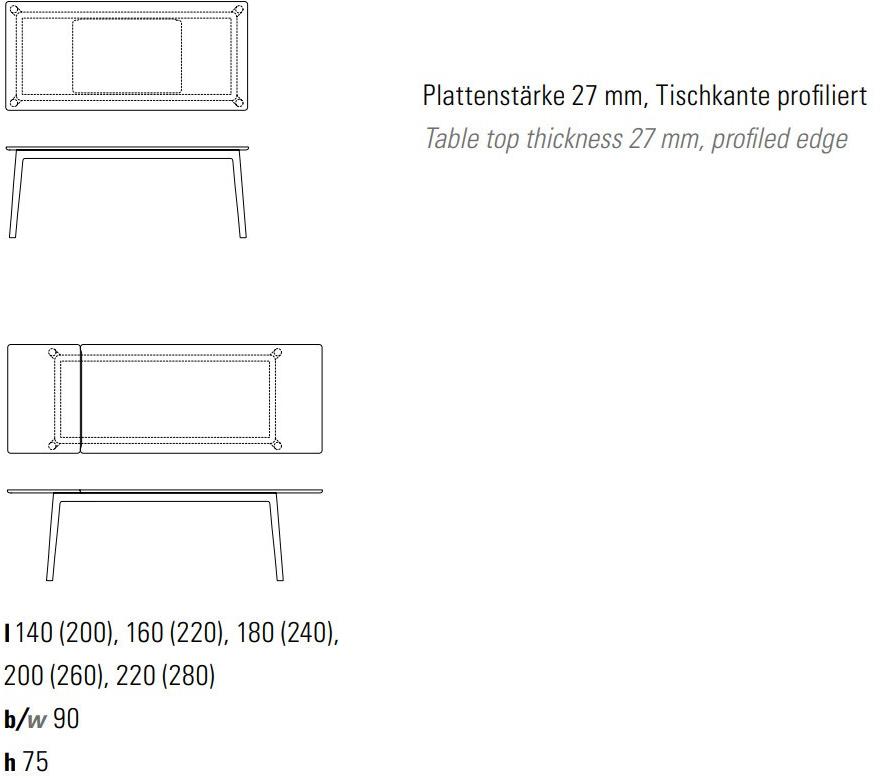 ZEITRAUM Прямоугольный раздвижной деревянный стол E8 sun-id-1380433 - Вид №9