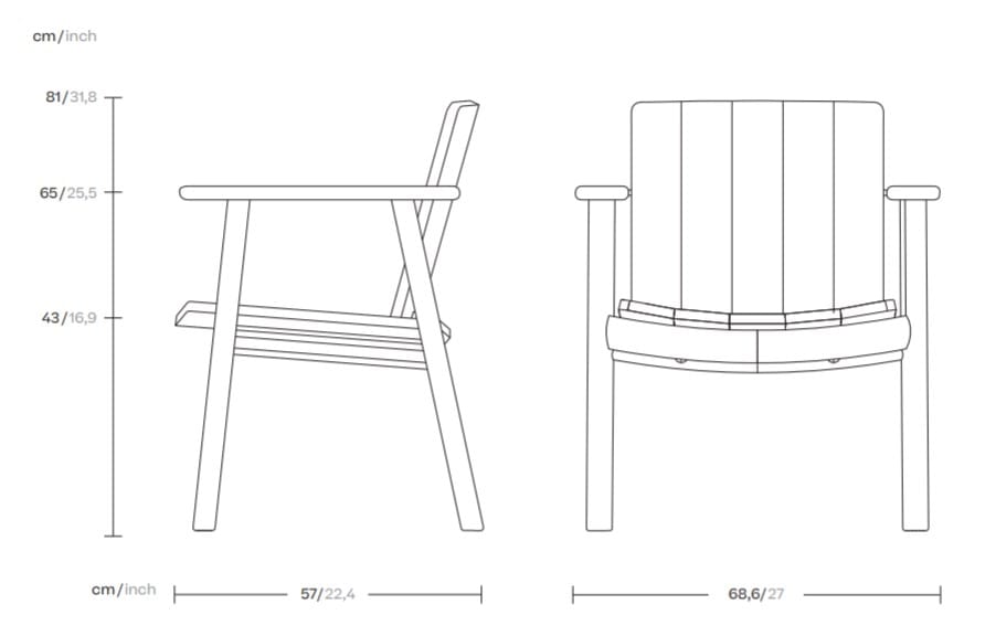 Стул для сада из тикового дерева Kettal ARCH-00063746 - Вид №3