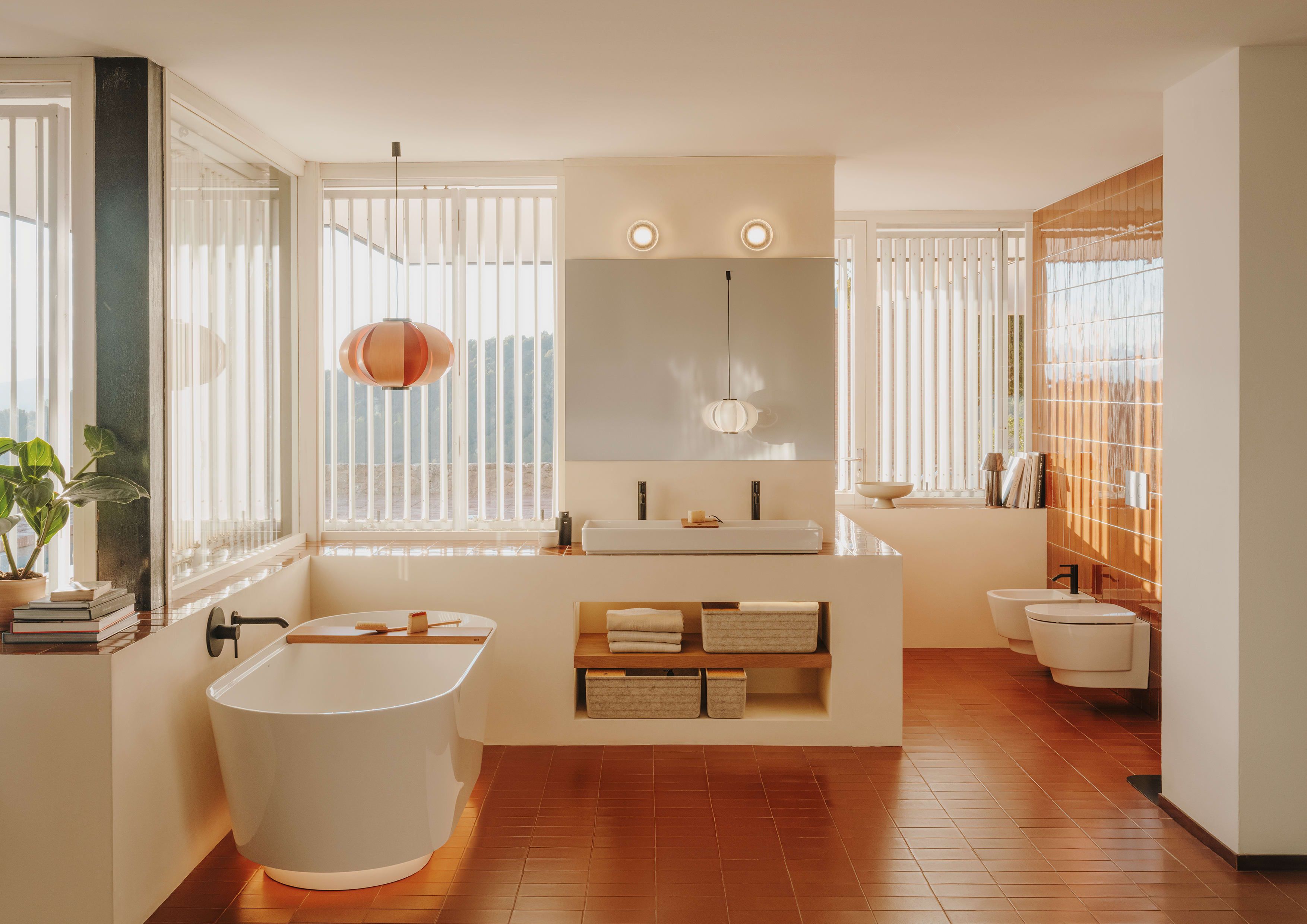 Светлая ванна в центре комнаты в Stonex® Roca ARCH-00151875 - Вид №1