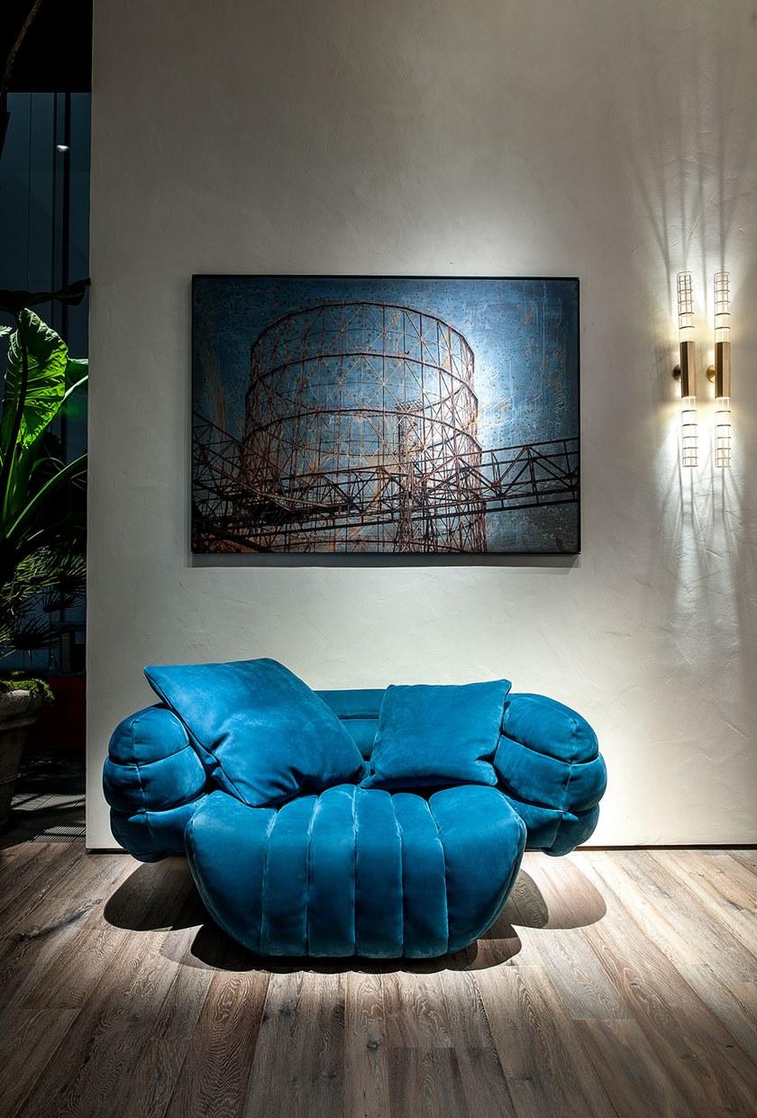 BAXTER Кожаное кресло с подлокотниками Tactile sun-id-1348082 - Вид №1