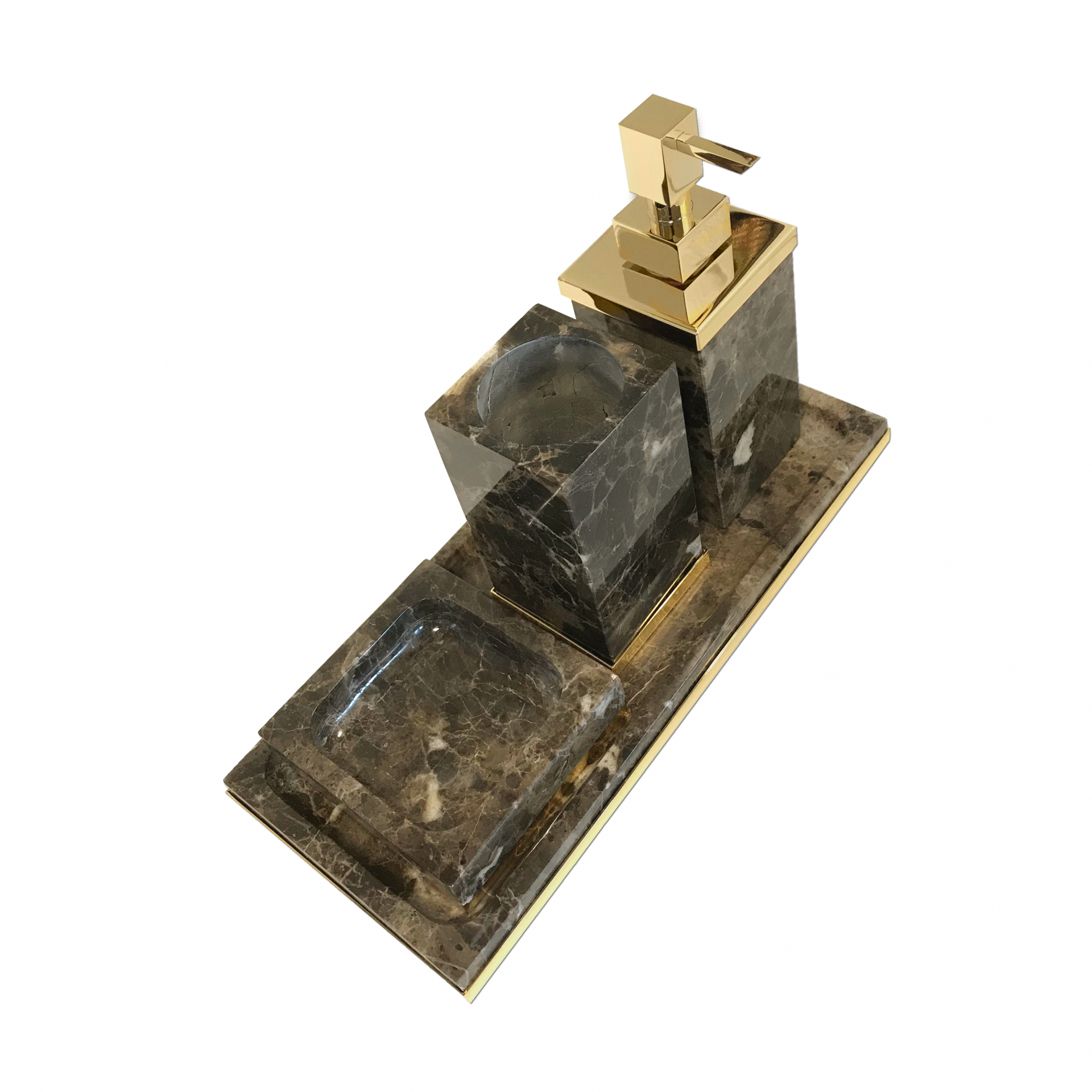 PA99EM 3SC Набор из 4 предметов Мыло, чашка, диспенсер, лоток Classico Treesseci 3SC