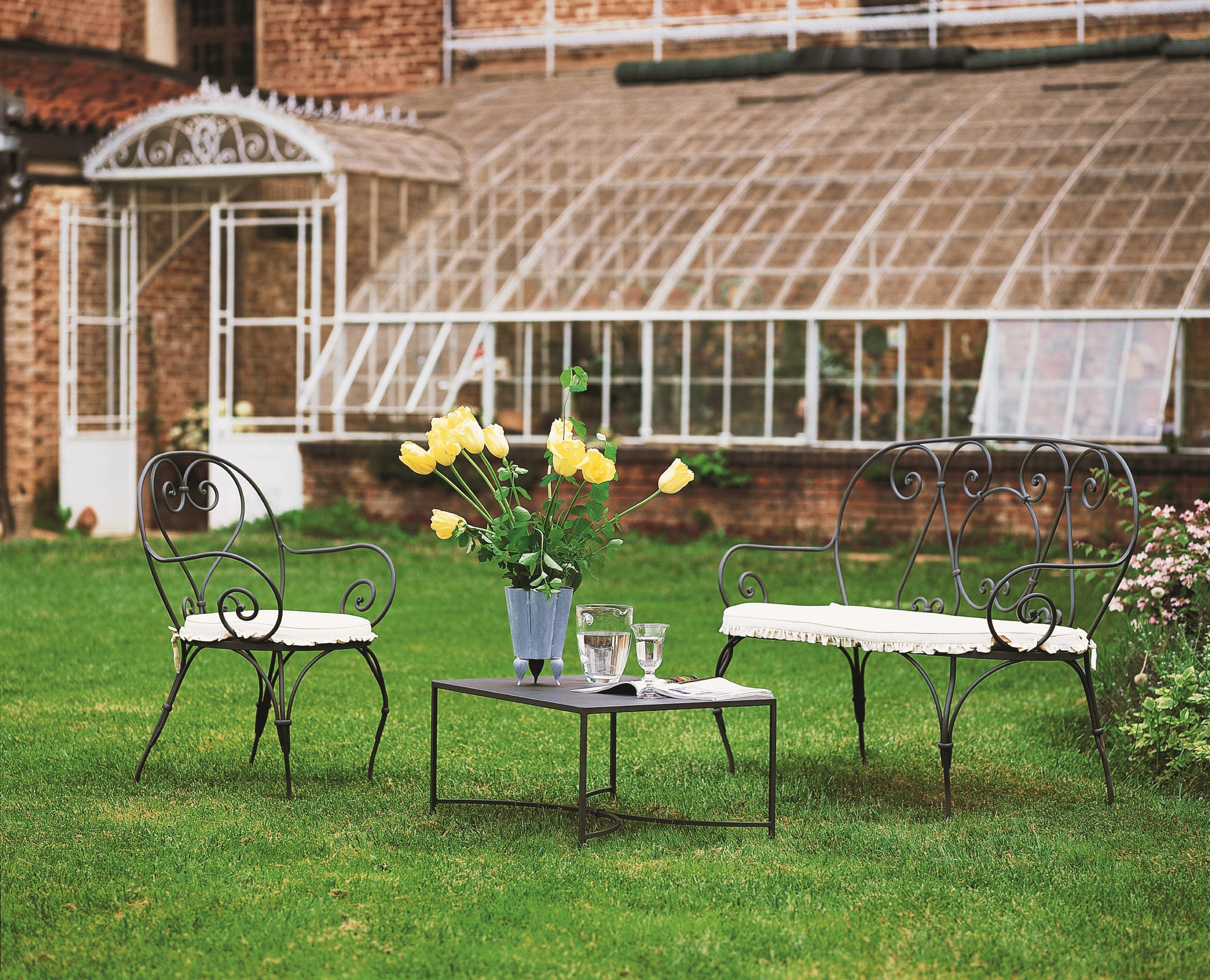 Железный садовый стул с подлокотниками Unopiù Aurora ARCH-00076346 - Вид №1