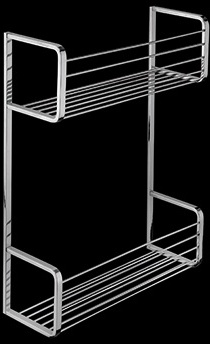 GH160 Мыльница для душевой кабины, подвесная, сетчатая, двухъярусная, латунная bagno&associati Complementi