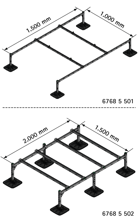 67685502 BIS Yeti® 335 Набор для монтажа конструкции на кровле монтаж оборудования на кровле walraven  - Вид №1