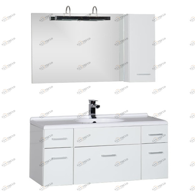 Комплект мебели Aquanet Данте 110 L белый (1 навесной шкафчик) 00164823