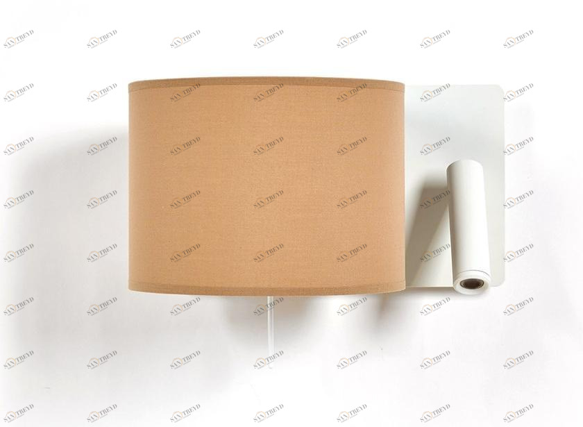 luxcambra Настенный светильник из металла и ткани с лампой для чтения sun-id-1374320