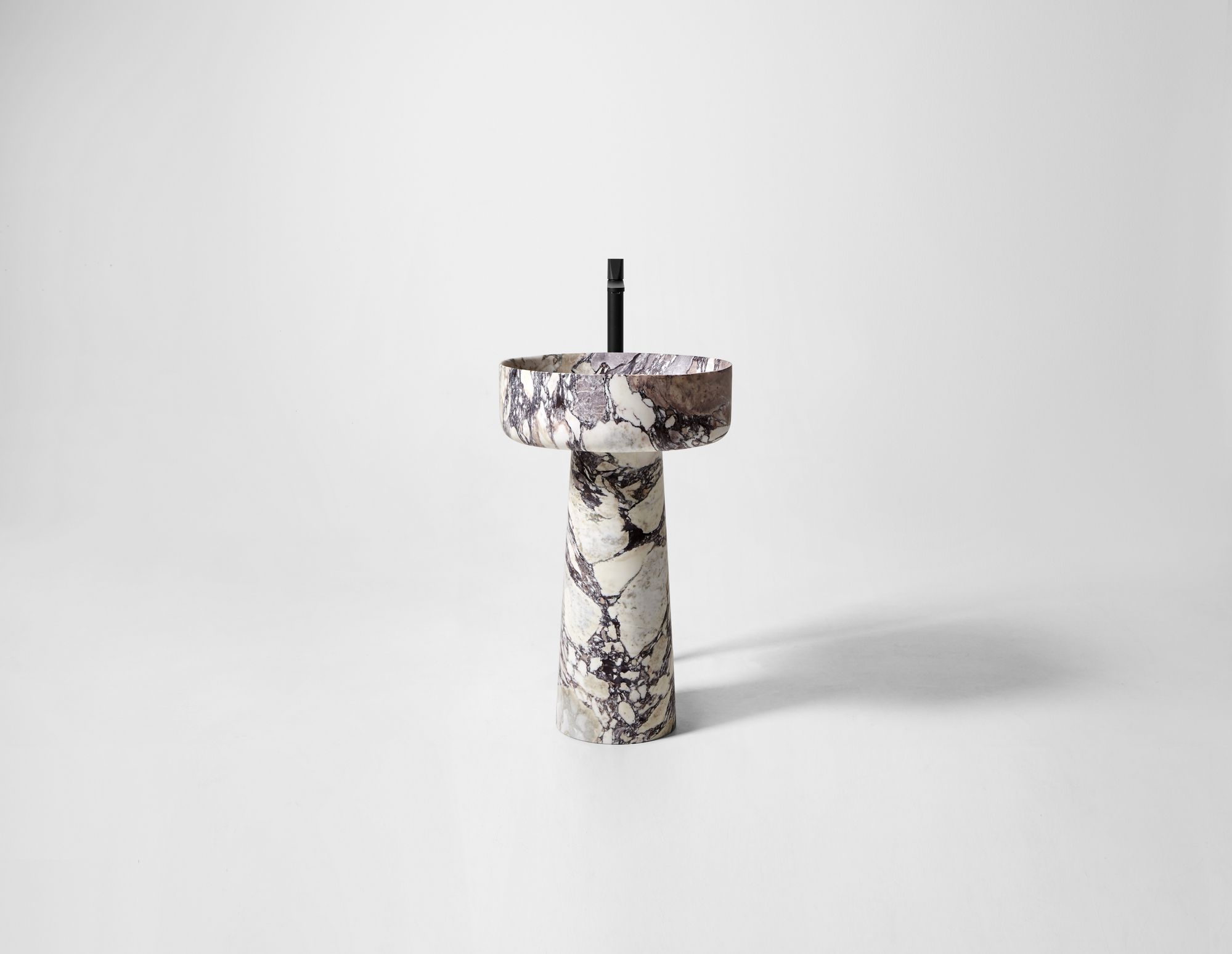 Фиолетовый Calacatta мраморный круглый умывальник Antoniolupi ALBUME112 + ALBUME21 ARCH-00000134 - Вид №1