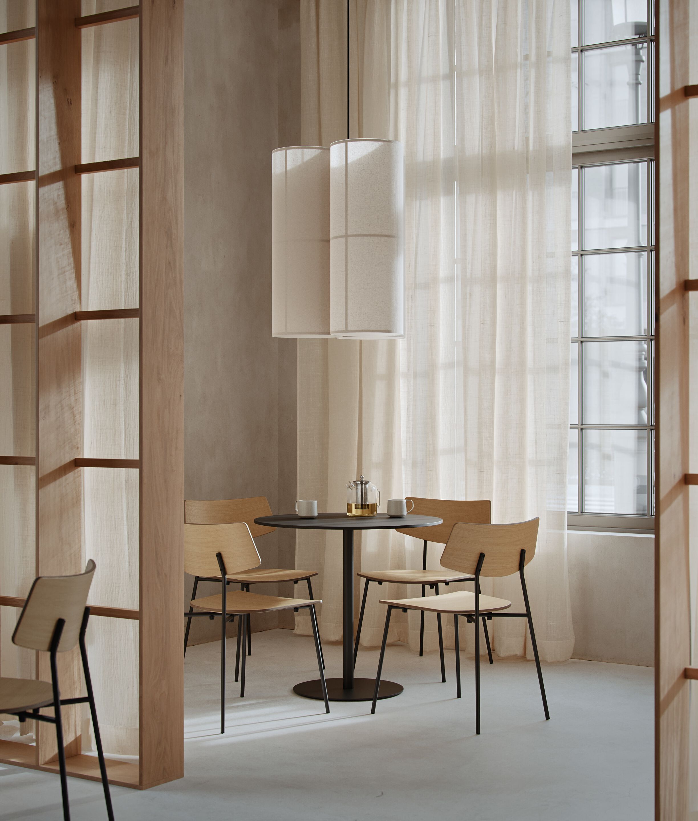 Штабелируемый стул из стали и дерева Sellex LISE ARCH-00013907 - Вид №4