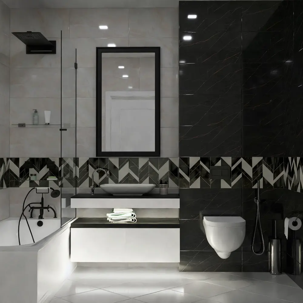 Нефрит-Керамика Роял Ноэль — настенная плитка светло-бежевая 30×60 см 89232593 STLM-1357536 - Вид №9