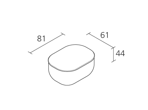Прямоугольный пуф из ткани Alias Okome ARCH-00080632 - Вид №2