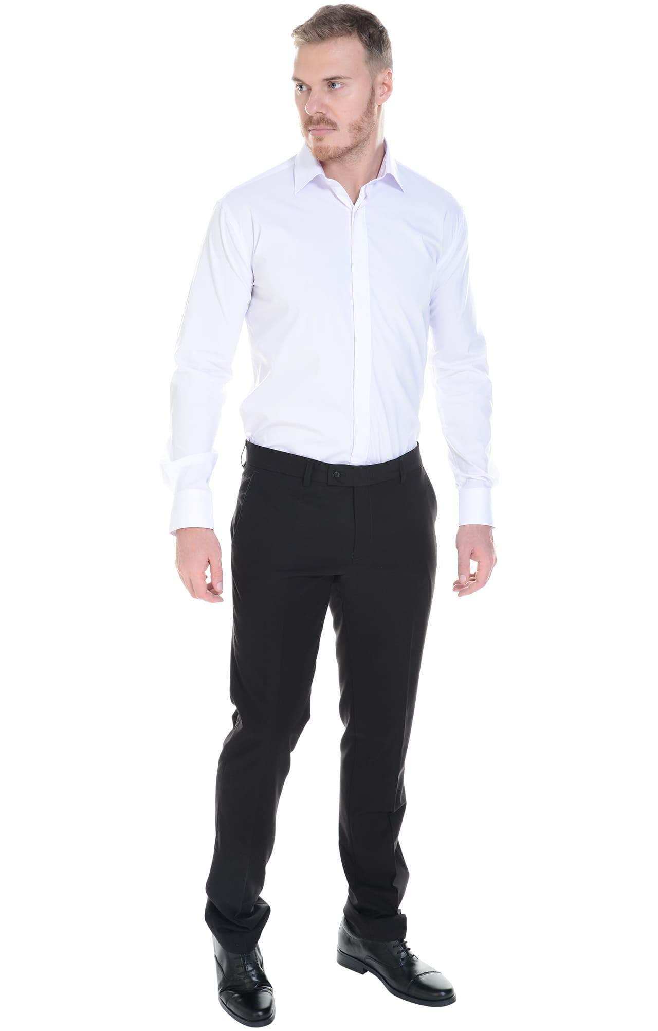 62464 Рубашка мужская  white El-Risto  Корпоративная одежда  размер 41/170-176  - Вид №28