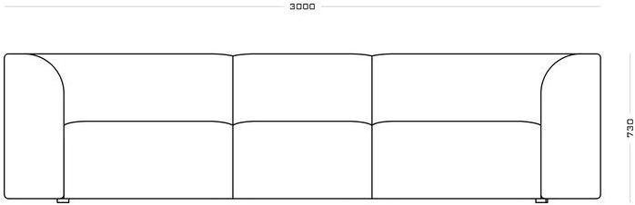 Secolo Archi 3-х местный тканевый диван  - Вид №7