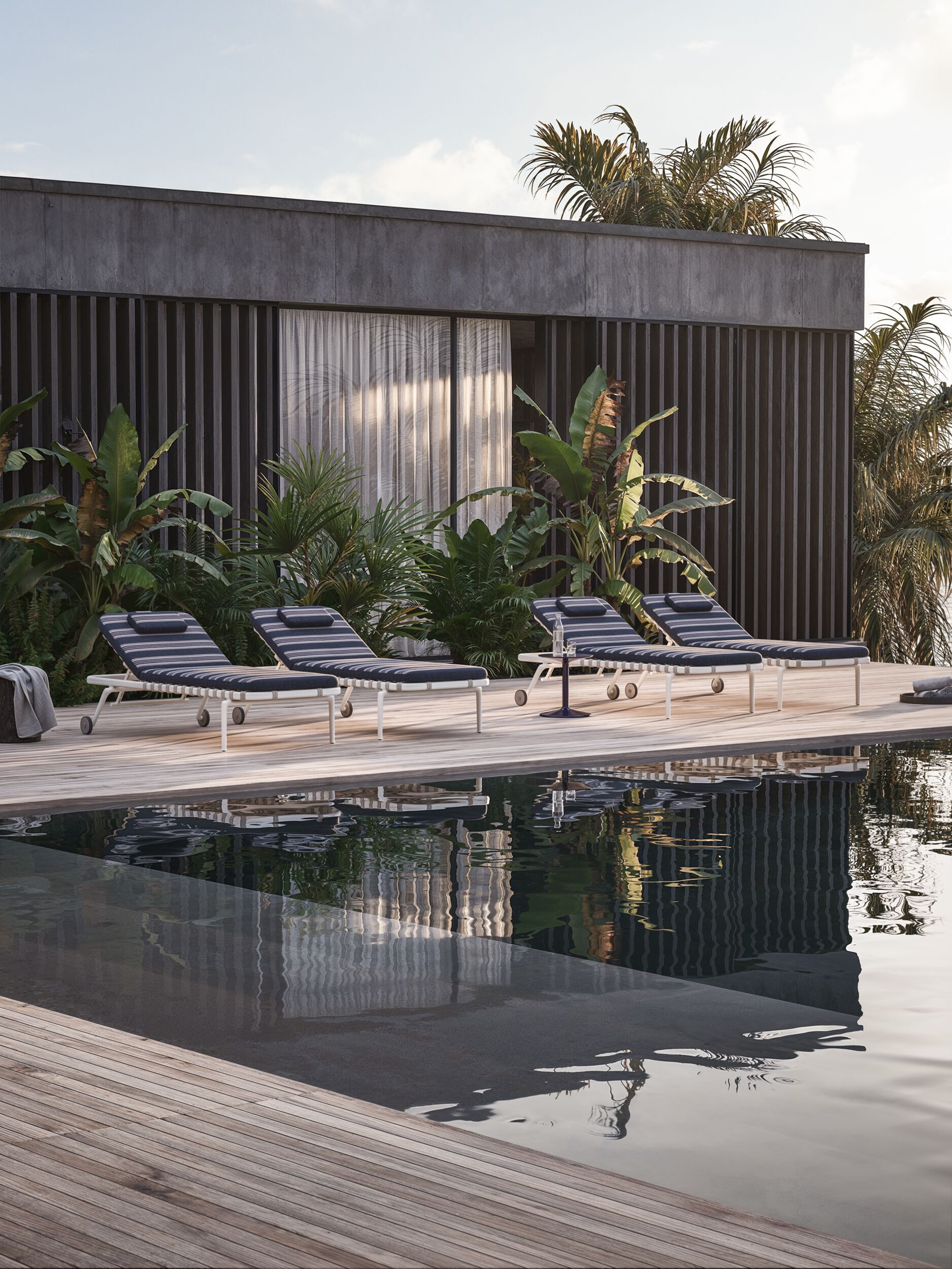 Тканевая Садовая кровать с колесами B&B Italia Outdoor ARCH-00145287 - Вид №1