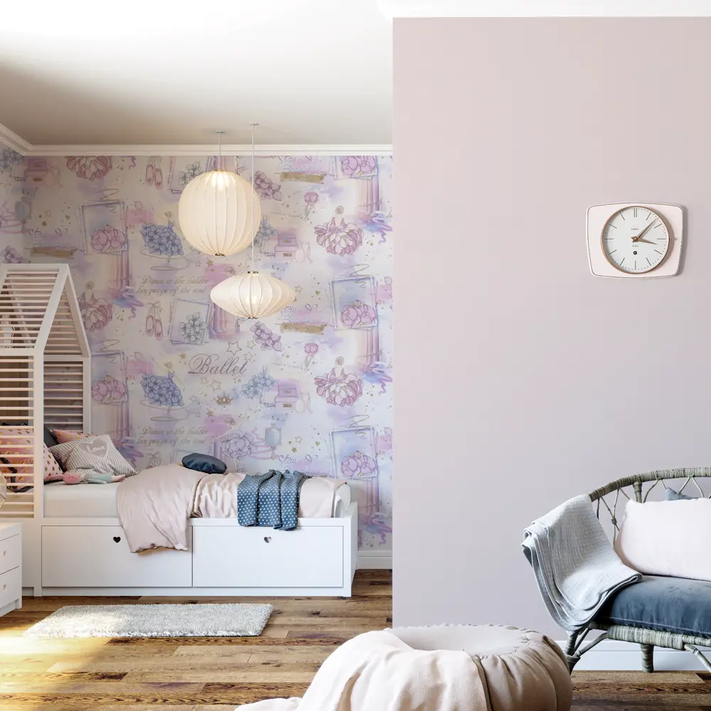 Palitra Home Ballet - флизелиновые обои нежно-розового оттенка для элегантного интерьера 84756203 STLM-0054623 - Вид №3